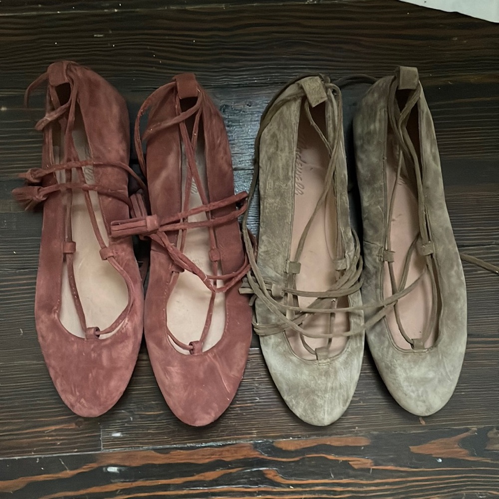 Two pairs of size 9 Madewell ballet flats